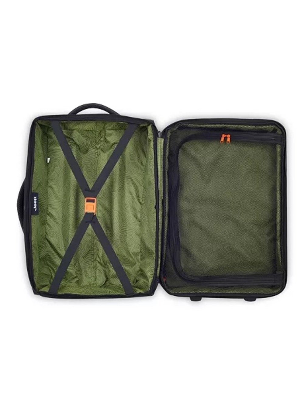 Jeep Black Carry-On with Orange Telescopic Handle - Picture 4 of 16